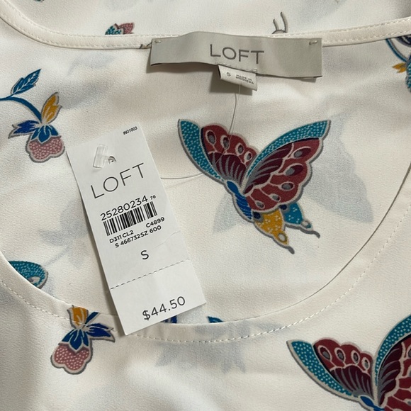 NWT Loft sleeveless floral blouse size small - Picture 7 of 7